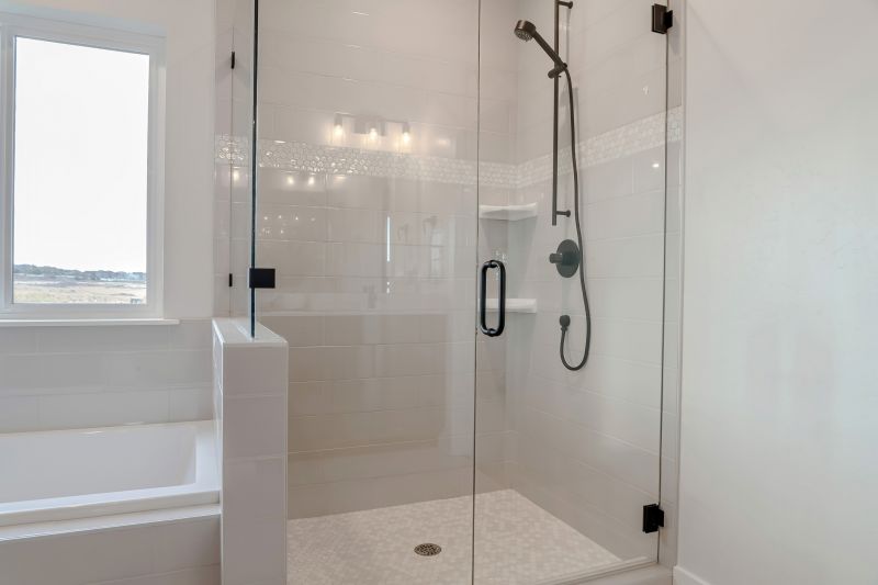 Contemporary Bathroom with Glass Shower